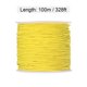 thumbnail image 2 of Cuerda elástica Unique Bargains 1mm Diámetro 328 Pies látex para pulsera Satén Decorativo amarillo, 2 of 7