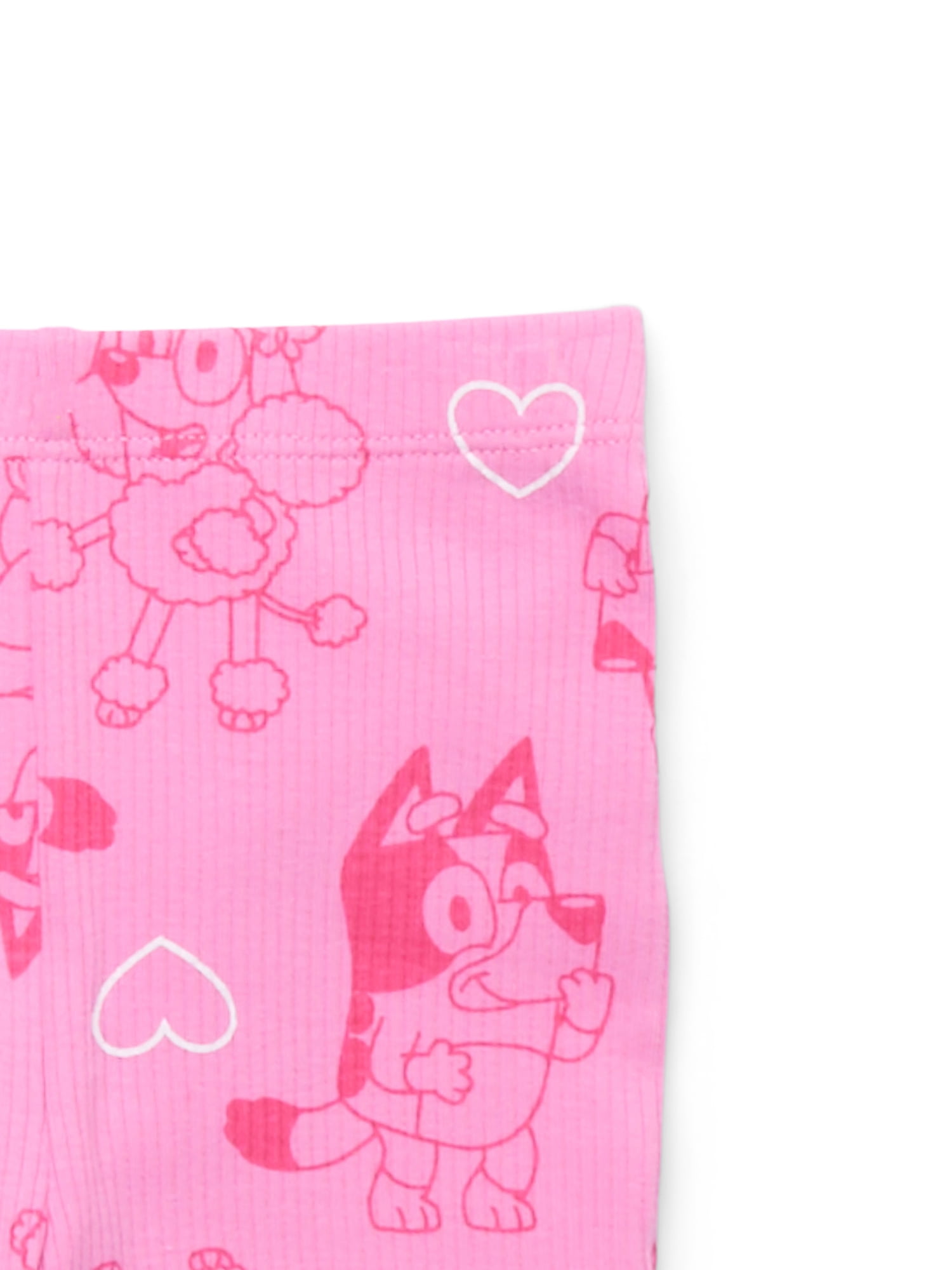 Bluey Toddler Girl Graphic Tee and Allover Print Bike Shorts Set, 2-Piece, Sizes 12M-5T
