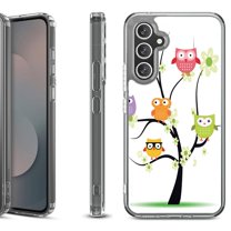 Shockproof Protective Phone Case Cover for Samsung Galaxy S25 FE, by OneToughShield - Tree Owl