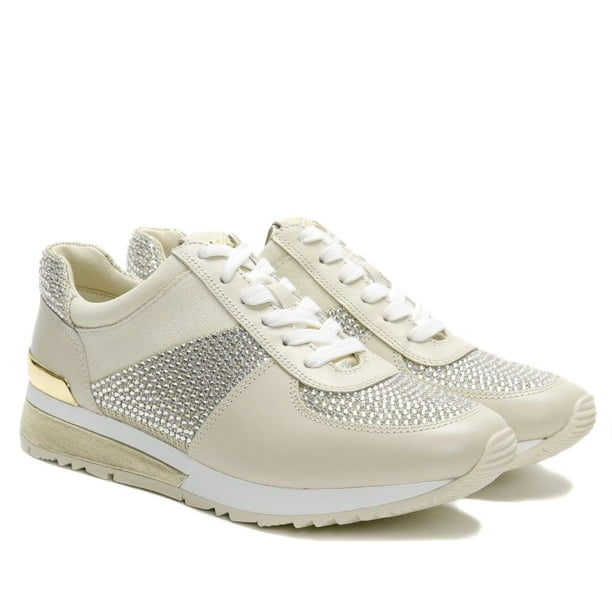 michael kors allie trainer sneakers black and gold
