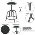 thumbnail image 3 of Vince Swivel Stool with Steel Seat, Grey Frame, Grey Seat with Black Center, 3 of 7