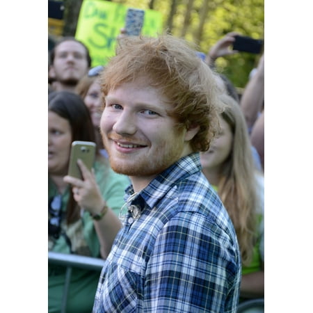 Ed Sheeran On Stage For AbcS Good Morning America (Gma) Fun In The Sun Summer Concert Series With Ed Sheeran Rolled Canvas Art - (8 x 10)