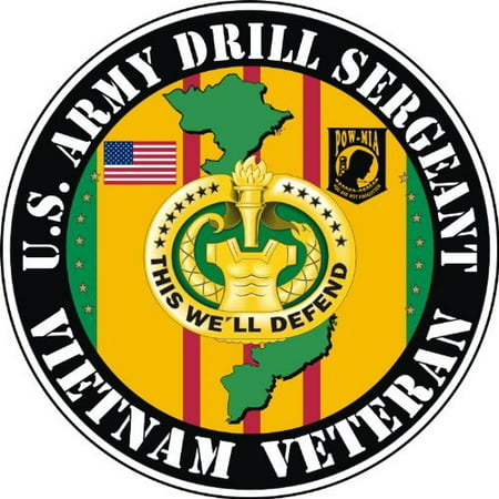 United States Army Drill Sergeant Vietnam Veteran Decal Sticker