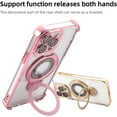 thumbnail image 4 of Entronix Magnetic Clear Case for iPhone 14 Pro, Built-in Kickstand Ring Shockproof Bumper, Rose, 4 of 7
