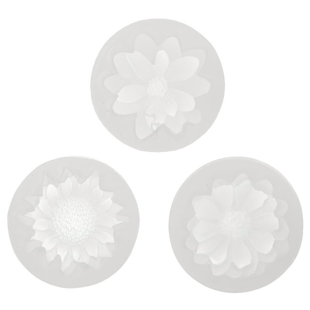 3 piezas DIY flor resina resina epoxi fabricación de moldes de silicona molde de fundición DIY artesanía molde accesorio