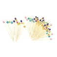 thumbnail image 1 of 100 Pieces Bamboo Fruit Picks Cocktail Picks Wooden Decoration Dessert BBQ Yotijar Selecciones de frutas, 1 of 10