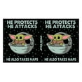 thumbnail image 2 of Star Wars: The Mandalorian The Child Protects Attacks Naps Stainless Steel Water Bottle Black 17 oz., 2 of 3