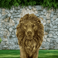 thumbnail image 3 of 24 in. Gold Resin Lion Outdoor Garden Statue Guardian Sculpture Simulated Animal Decor for Villa, Garden, Park, 3 of 8