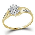 thumbnail image 2 of 10kt Yellow Gold Womens Round Diamond Cluster Ring 1/8 Cttw, 2 of 2