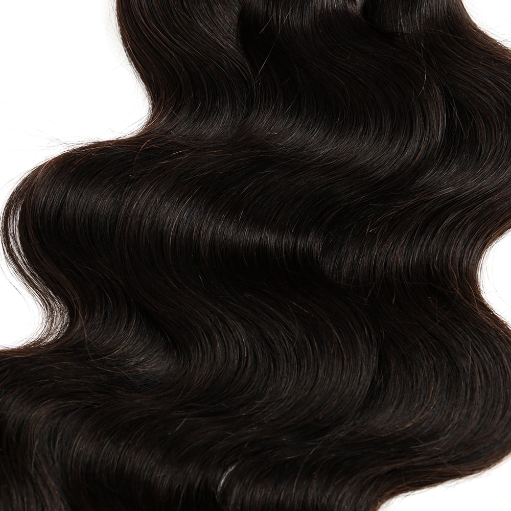 Boho Knotless Braids Human Hair Micro Braids Extension Hair Body Wave Human Bulk Hair 16 Inch 1pack (3bundles(150g) Natural Black Color