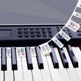 thumbnail image 1 of Removable Piano Key Stickers Note Labels for 88 Key Full Size, Silicone Reusable Piano Keyboard Stickers for Beginners, 1 of 7
