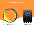 thumbnail image 3 of New Premium Foam Yoga Massage Roller Yoga Wheel Back Stretcher Back Massager for Back Pain Relief Gym Home Fitness Equipment (Black with Yellow), 3 of 7