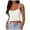 White, variant on Women Summer Tops Sleeveless Crop Tank Top Women Sexy Low Square Neck Slim Fit Camisole Spaghetti Strap Going Out Casual Cleavage Top Blouse Business Business Casual Clothes And Gauge White M