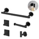 thumbnail image 2 of Juego de accesorios de baño Juego de accesorios de baño de acero inoxidable de 5 piezas Barra de toalla de mano alargada + Soporte de papel higiénico + 3 ganchos para toallas de bata Xemadio 2035068-2, 2 of 8
