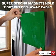 Creative QT MagPlates - Magnetic Building Brick Plates - Compatible with All Major Brands - 1 Pack - Green - 10 inch x 10 inch