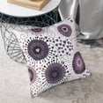 thumbnail image 6 of ZNDUO Square Home Decorative Throw Pillows, Corduroy Purple Heart Abstract Flower Texture Pattern Couch Pillows, Throw Pillows for Bed, 16"x16", 6 of 8