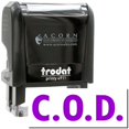 thumbnail image 1 of Self-Inking COD Stamp, Trodat Printy 4911, Press and Print Stamping, Impression Size 5/8" x 1-1/2", Up to 10,000 Impressions - Purple Ink, 1 of 10