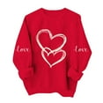 thumbnail image 2 of FDGIU ‌Valentine's Day Shirt Women, Heart Print Long Sleeve T-Shirt with Crew Neck for Valentine's Outfit & Casual Wear, 2 of 6