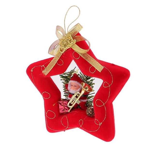 Navidad Papá Noel Colgante Árbol De Navidad Colgante Decoración Adornos licencia Estrella BLESIY Ornamento colgante de la Navidad