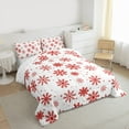 thumbnail image 3 of Homewish Red Christmas Snowflake Queen Comforter Set, Dreamy Fairy Tale Bedding Sets, Teens Kids Boys Girls Reversible Bedding Comforter Set, Super Cozy Room Decor, 3pcs, 3 of 8