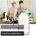 thumbnail image 2 of Cold Brew Coffee Maker, 64oz / 2Quart Glass Pitcher with Stainless Steel Filter and Pour Spout Handle Lid, Mason Jar for Making Cold Coffee, Fruit Drinks, Sun Tea (1, 64 Ounces), 2 of 5