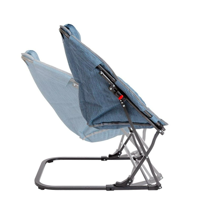 Mac Sports RF904DR 100 Diamond Rocker Chair Steel Blue Walmart