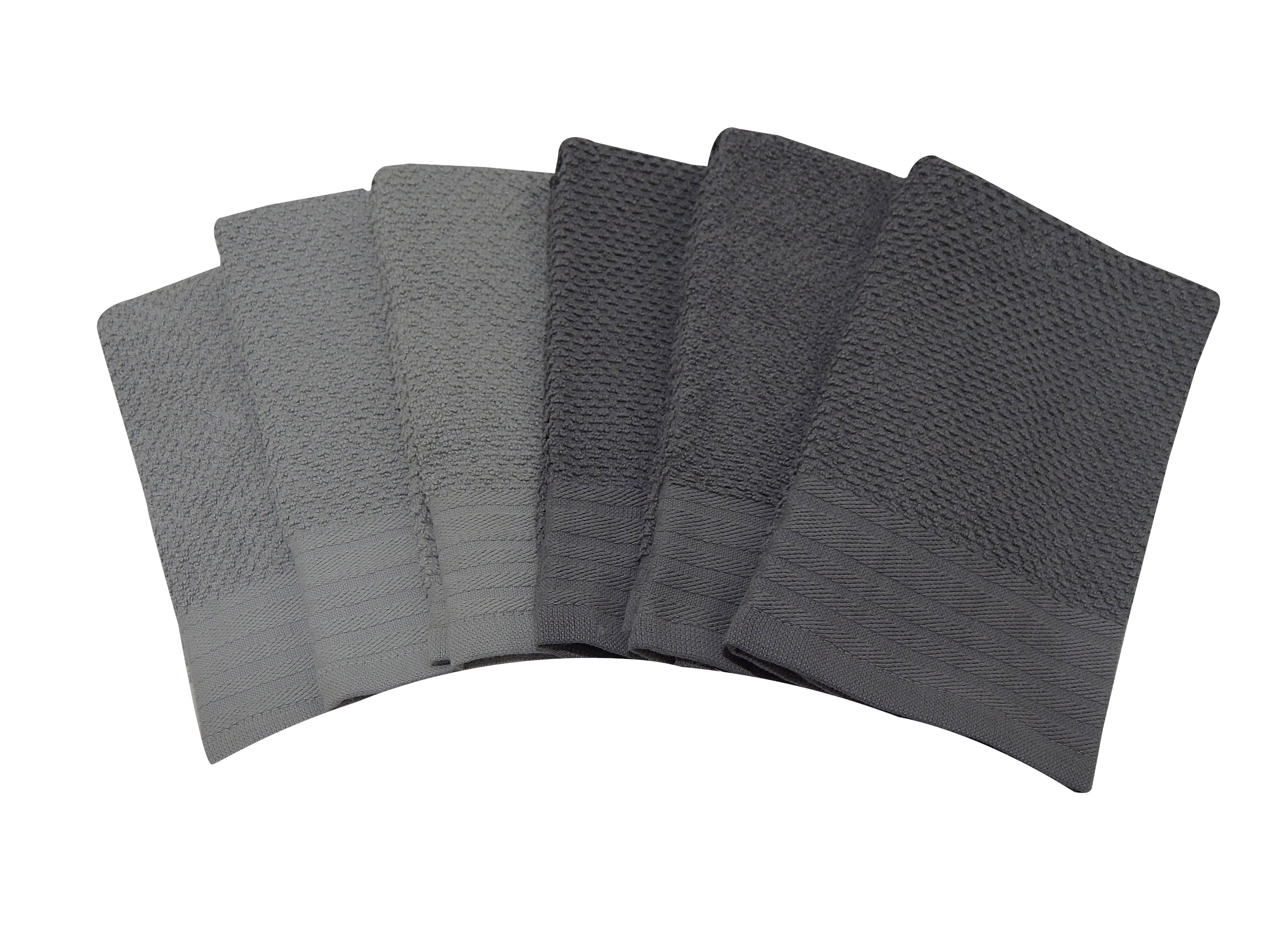 Simply Essential™ Bar Mop Dish Cloths - Grey, 6 units - Harris Teeter