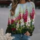 thumbnail image 2 of Camiseta de manga larga con estampado de pinturas al óleo en 3D de moda de primavera y otoño para mujer, jersey con estampado floral, ropa Harajuku, tops para mujer, 2 of 4