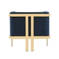 thumbnail image 5 of Manhattan Comfort Paramount Velvet Accent Armchair in Blue/Polished Brass, 5 of 5