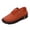 Brick Red, variant on Modisza Women Leather Loafers Lace Up Walking Sneakers Non Slip Comfortable Walking Shoes Ladies Summer Work Loafer Red Size 6.5