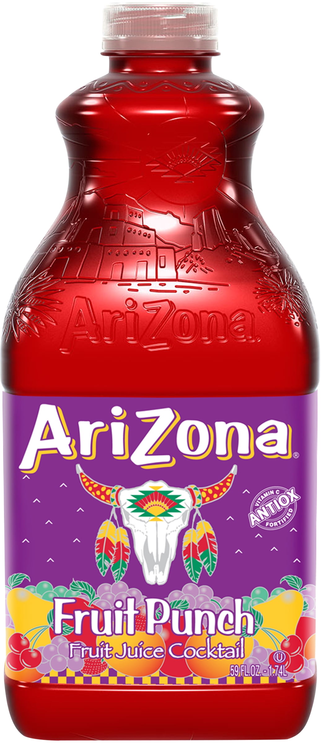 (2 pack) AriZona Fruit Punch Fruit Juice Cocktail, 59 fl oz