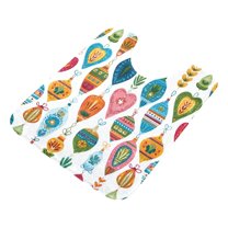 U-Shaped Toilet Mat Plush Bathroom Rug Mat Non Slip Bathroom Mats Colorful Christmas Ornaments