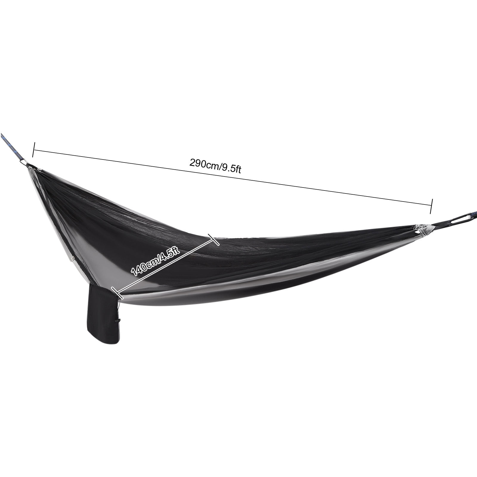 Fichiouy Camping Hammock with Net Tent and Rain Fly Tarp Portable Nylon Parachute Hammock with Heavy Duty Tree Strap Load-Bearing Capacity 200kg/440.9lbs