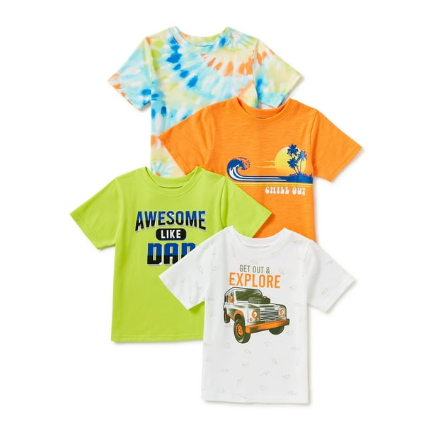 Garanimals Baby Boy & Toddler Boy Graphic TShirts Multipack, 4Pack, 12M5T