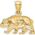 thumbnail image 4 of 14K Yellow Gold Diamond-Cut Bear Pendant (17 X 19) Made In United States k3321, 4 of 6