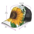 thumbnail image 2 of Disketp Sunflowers (2) Print Trucker Hat Men Women - Mesh Baseball SnapBack Cap, 2 of 7