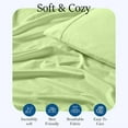 thumbnail image 5 of 600 Thread Count Egyptian Cotton Flat Sheet – 1 Piece, Solid Sage Green Grand King (110" x 125") Size, 5 of 5
