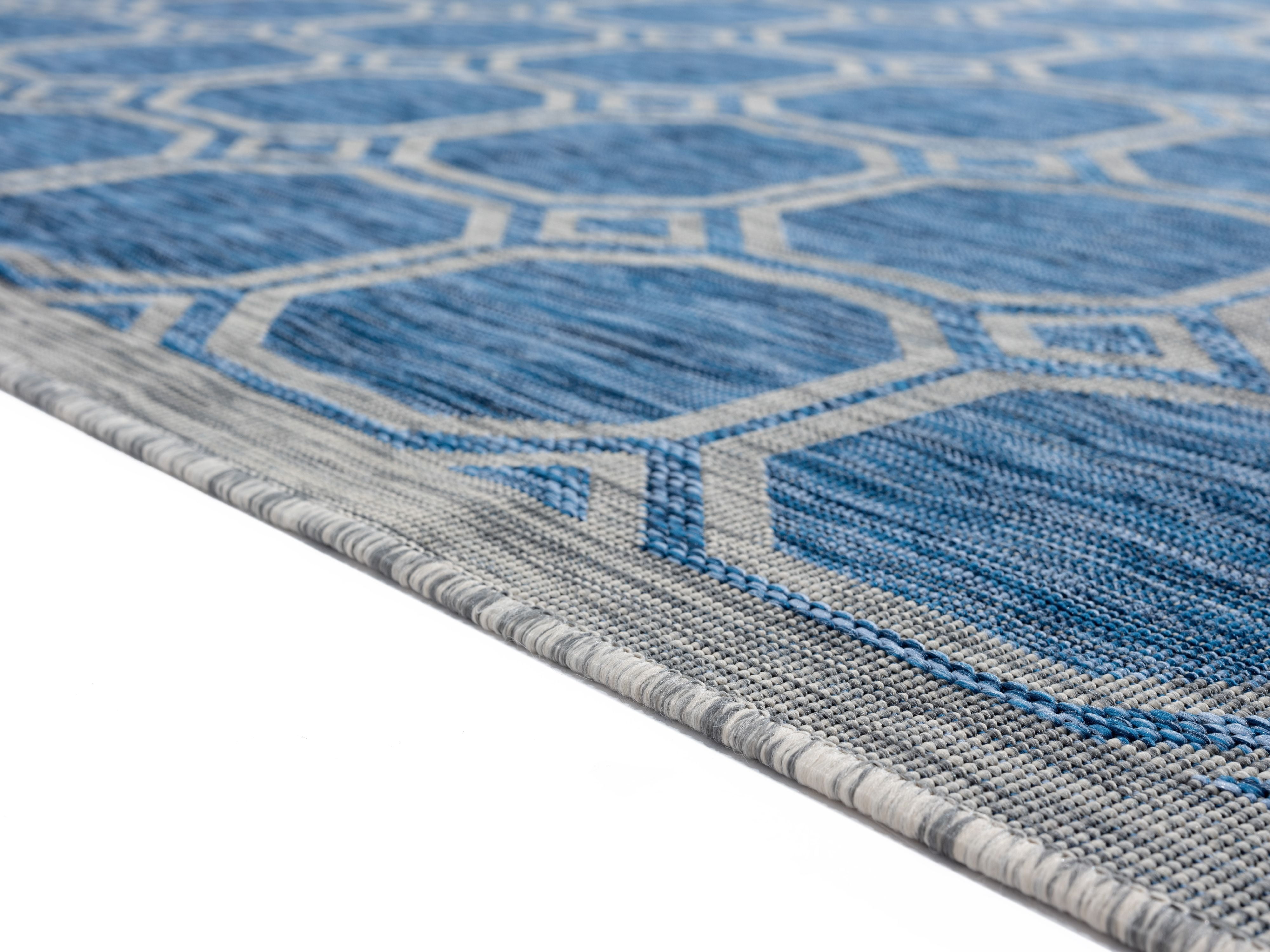 United Weavers Mali Madina Contemporary Geometric Area Rug, Blue, 7'10" x 10'6"
