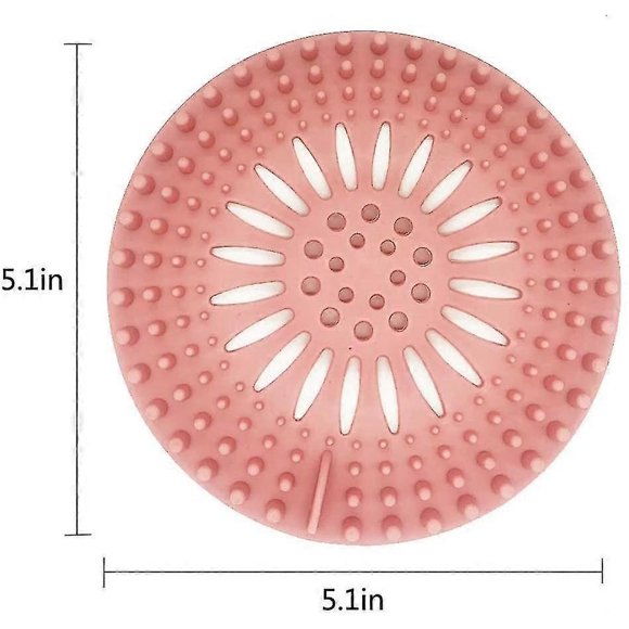Shower Hair Drain Catcher Silicone Hair Drain Strainer For Shower Drain Cover,easy To Install And Clean Bathroom Bathtub Kitchen Sink Strainer