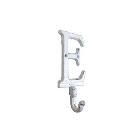 

Whitewashed Cast Iron Letter E Alphabet Wall Hook 6