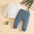 thumbnail image 6 of NOLDARES Baby Boy Fall Clothes Boys Fall/Winter Embroidery Long Sleeve Elastic Waist Everyday Outfit Set 2Pcs(T217-Blue), 6 of 6