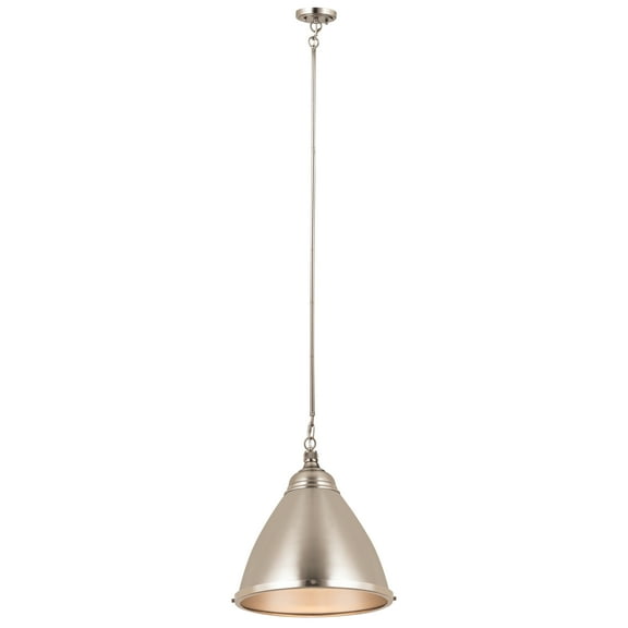 Elk Home 15-Inch Wide Katelyn Pendant, Transitional, Brushed Steel