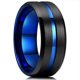 thumbnail image 1 of Suministro de joyas Gabei en stock, anillo de acero inoxidable personalizado simple, anillo de hombre de moda esmerilado bilateral de una sola ranura, 1 of 5