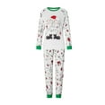 thumbnail image 2 of Family Matching Christmas Pajamas, Baby Romper/Boots Hat Letter Print Long Sleeve Tops and Long Pants Sleepwear Set, 2 of 10