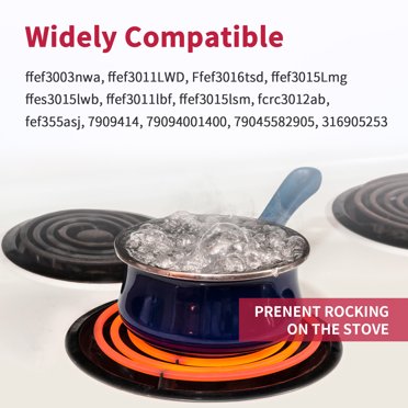 Chrome Drip Pan Set For Whirlpool, Frigidaire & Kenmore Ranges - Replaces 316048413, 316048414 & More