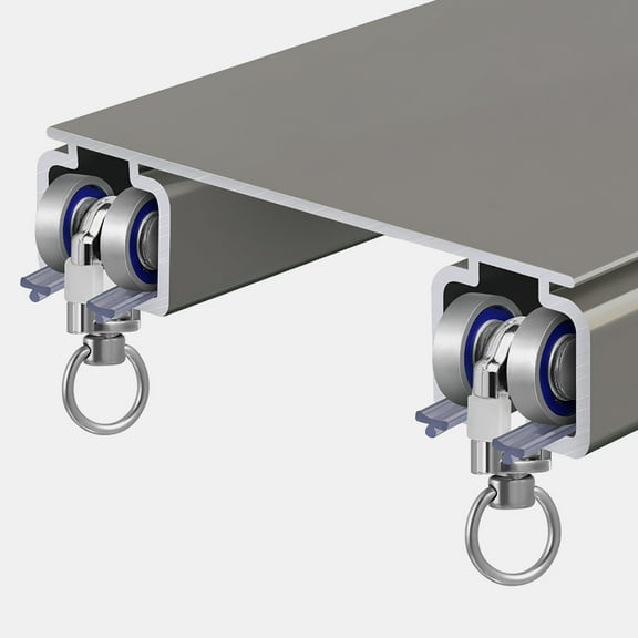 MIPCASE 15Pcs Multi Color Curtain Rail Glider Rollers Strong Metal Ceiling Track Slide Accessories