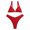 Red, variant on Hinvhai Womens swimsuits clearance,Women Two Pieces Bathing Suit Marine Style Print Bottom Bikini Set Switmsuit Orange M(M)