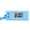 Sky Blue, variant on Keychain Electronic Clock Silent Digital Display for Student
