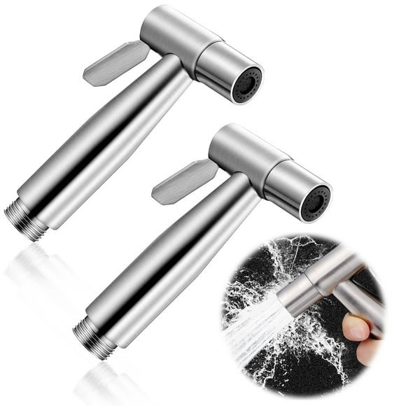 2 Pcs Pulvérisateur Bidet Femme Portatif en Acier Résistant à l'Usure Appareil de Lavage de Toilettes Fille Adultes Outils de Nettoyage Intérieur Équipement de Douche Salle de Bain
