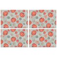 thumbnail image 1 of Pumpkin Maple Leaves Fall Harvest Linen Placemats Set Of 4 Thanksgiving Harvest Fall Autumn Heat-resistant Placemats 12 X 18 Inch Fall Table Mats for Kitchen Dining Table Mats, 1 of 5